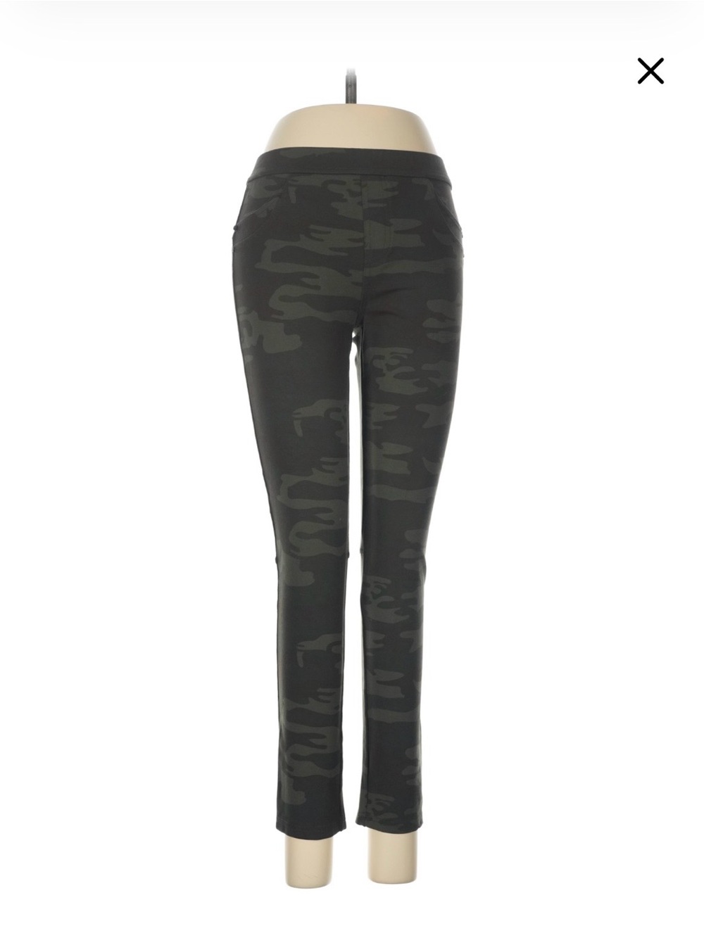 Sanctuary x Anthropologie | Camo Slim Leg Women's Pants - Olive Green